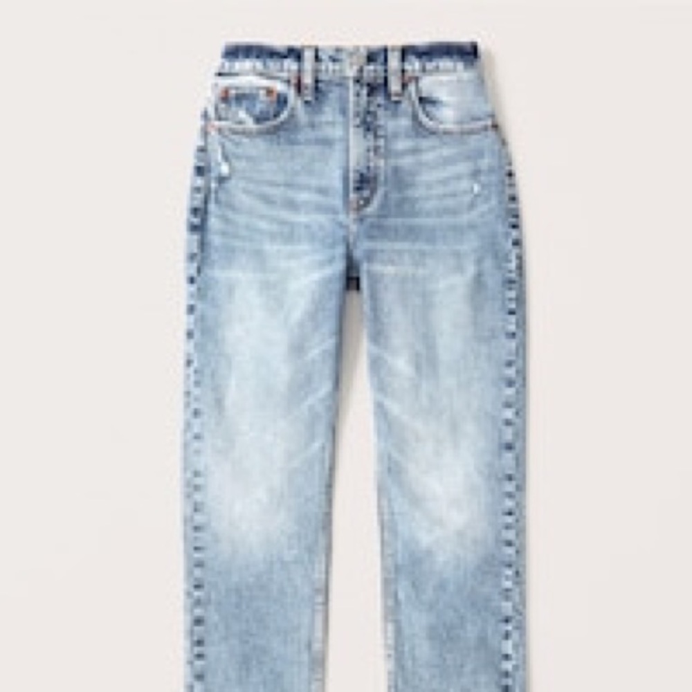High rise acid wash mom jean Abercrombie Size 30